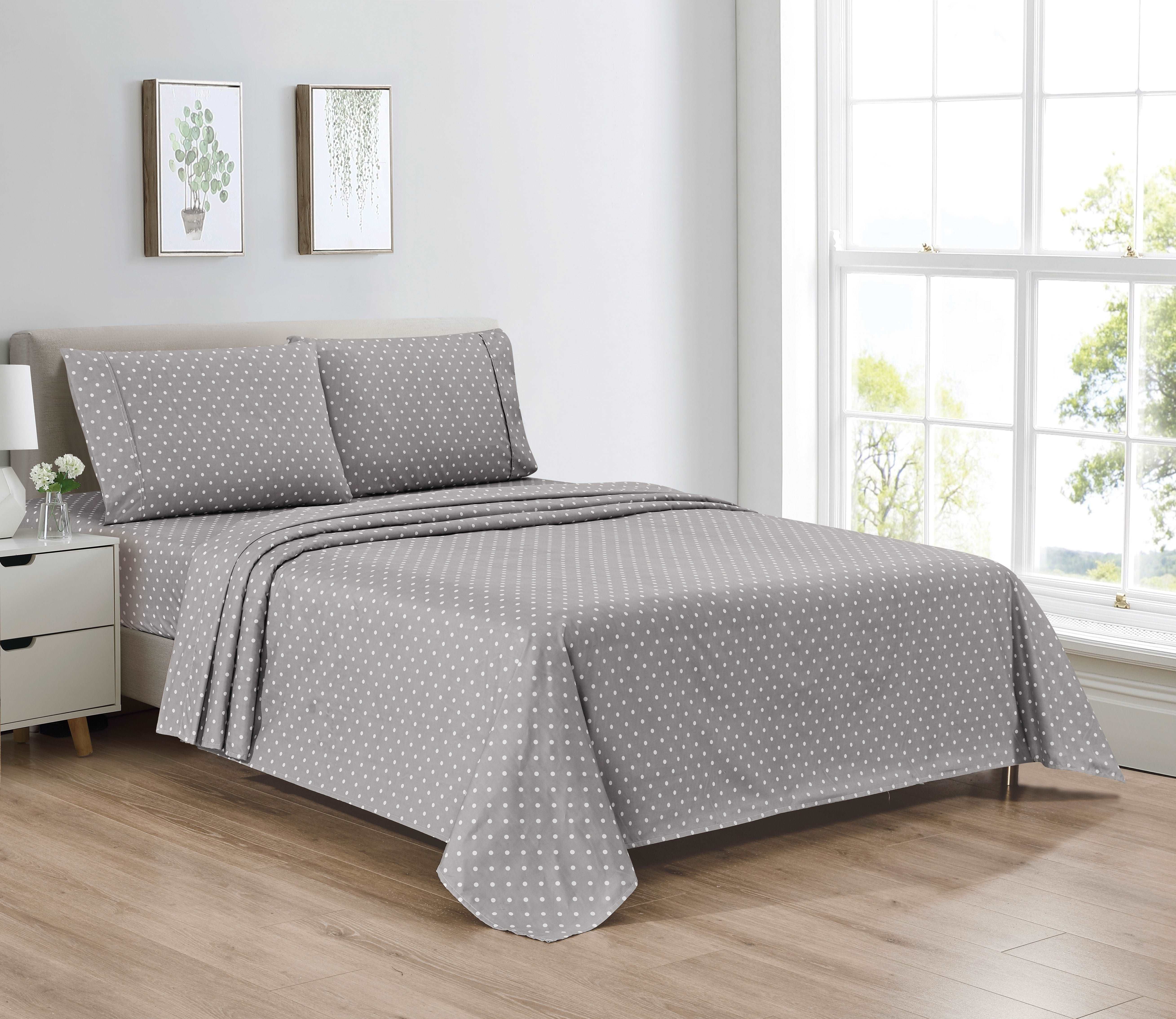 Bibb Home Egyptian Luxury 1800 Count Printed 4 Piece Sheet Set.