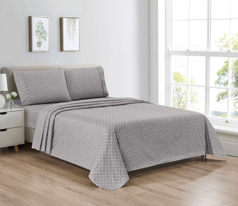 Bibb Home Egyptian Luxury 1800 Count Printed 4 Piece Sheet Set.