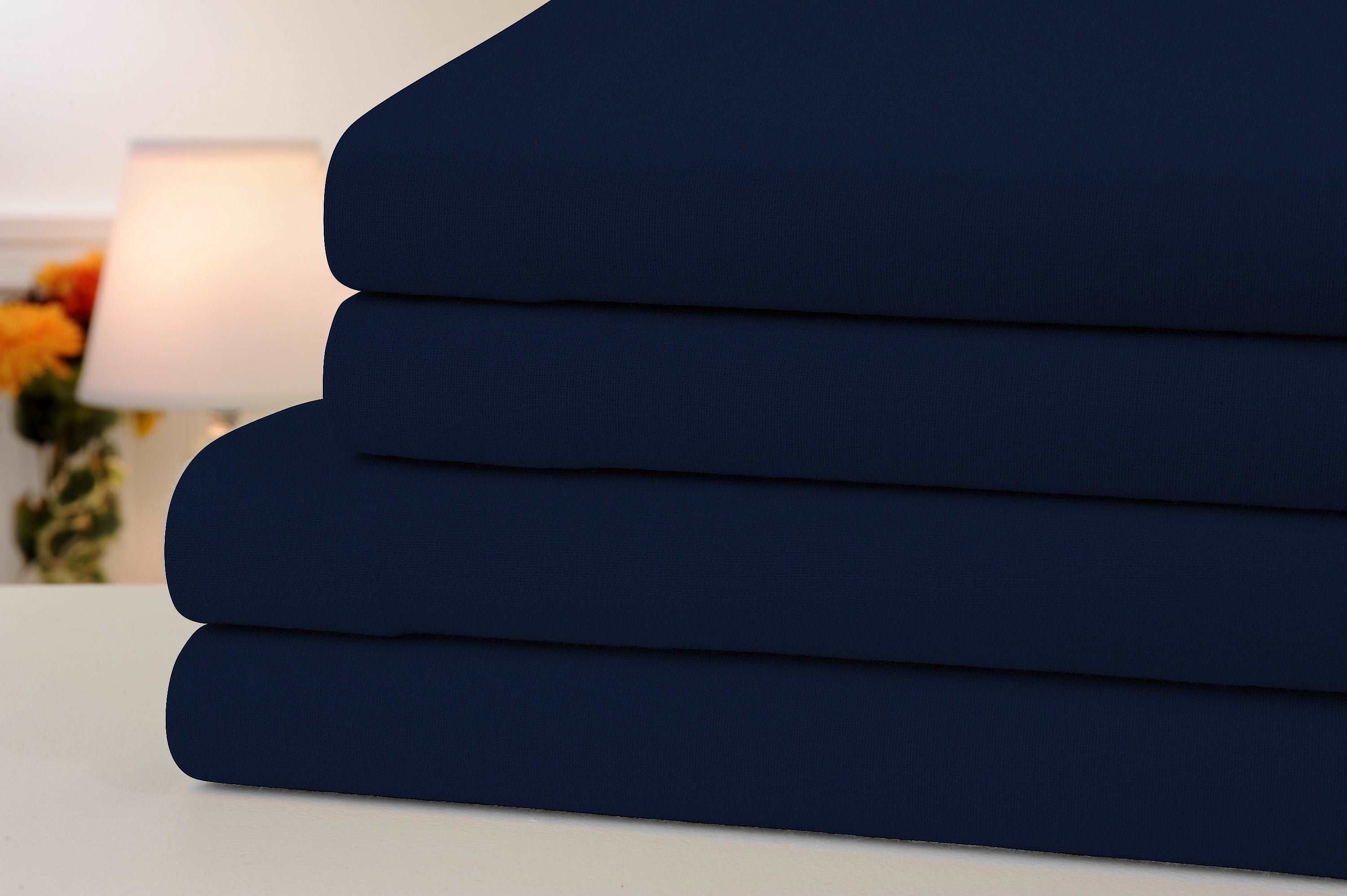 Bibb Home Solid Flannel 4 Piece Sheet Set