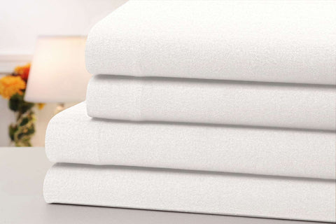 Bibb Home Solid Flannel 4 Piece Sheet Set