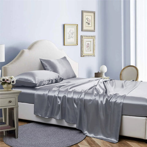 Bibb Home Silky Satin 4 Piece sheet set