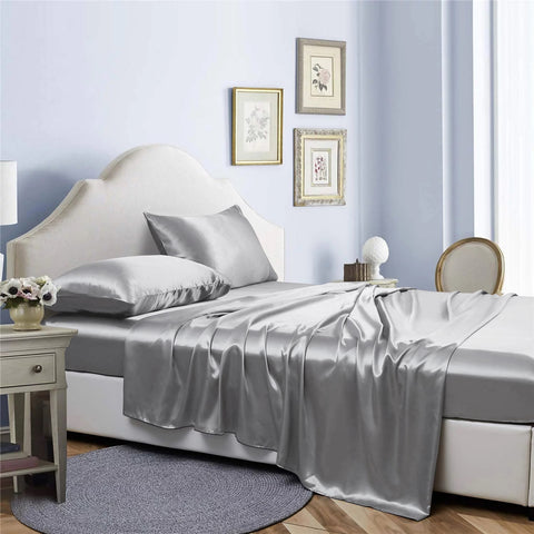 Bibb Home Silky Satin 4 Piece sheet set