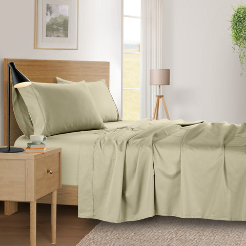 Kathy Ireland 500 Thread Count Tencel Cooling Cotton 4-Piece Sheet Set