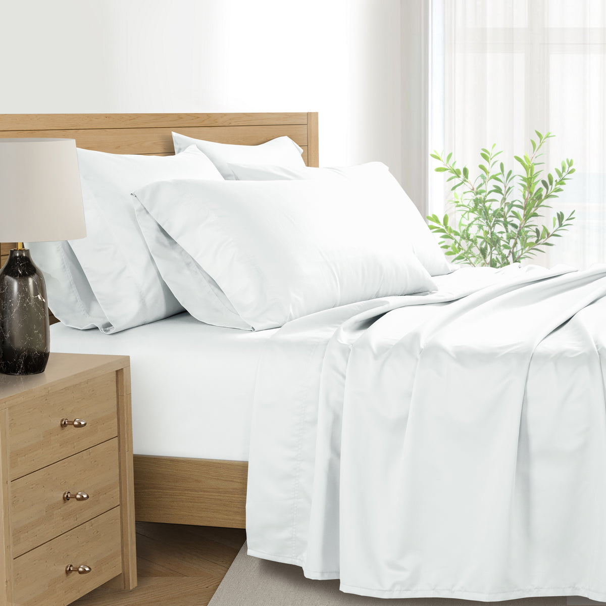 Kathy Ireland 1000 Thread Count Egyptian Cotton Rich 6-Piece Sheet Set