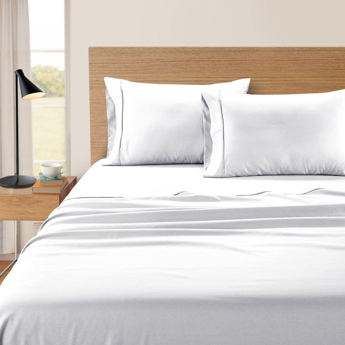 Kathy Ireland 500 Thread Count Tencel Cooling Cotton 4-Piece Sheet Set