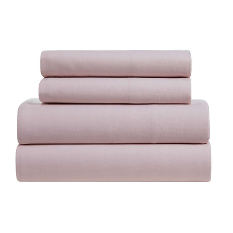 Kathy Ireland Herringbone Twill 4 Piece Cotton Rich Sheet Set