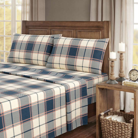 Kathy Ireland 100% Turkish Cotton Flannel Sheet Set