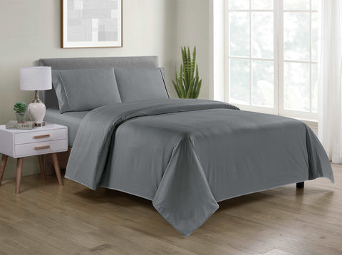 Bamboo 4 Piece Luxury Chevron Embossed Sheet Set. - Smartmarts