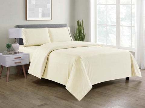 Bamboo 4 Piece Luxury Chevron Embossed Sheet Set. - Smartmarts