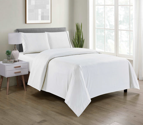 Bamboo 4 Piece Luxury Chevron Embossed Sheet Set. - Smartmarts