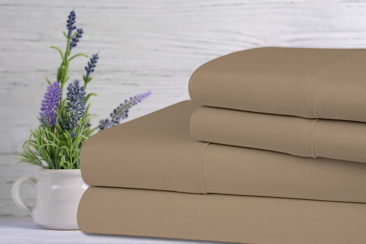Bamboo Lavender Infused Scented 4-Piece Sheet Set. - Smartmarts