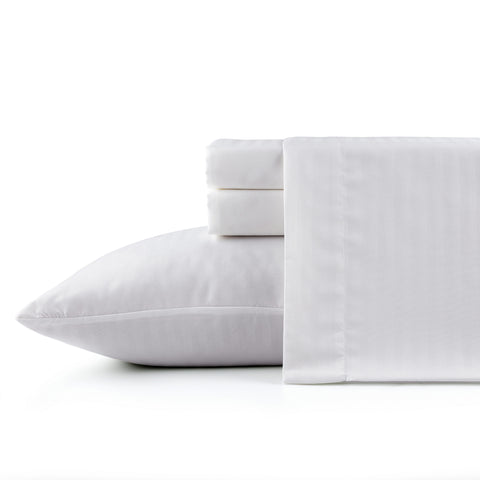 Bibb Home 1500 Series Damask Stripe 4 Piece Sheet Set