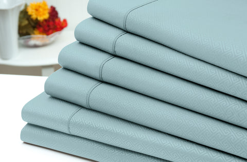 US Army 6 Piece Embossed Microfiber Greek Key Sheet Set.