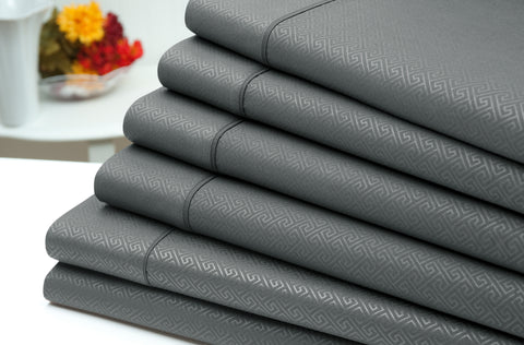 US Army 6 Piece Embossed Microfiber Greek Key Sheet Set.
