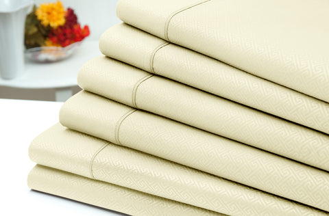 US Army 6 Piece Embossed Microfiber Greek Key Sheet Set.