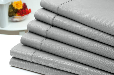 US Army 6 Piece Embossed Microfiber Greek Key Sheet Set.