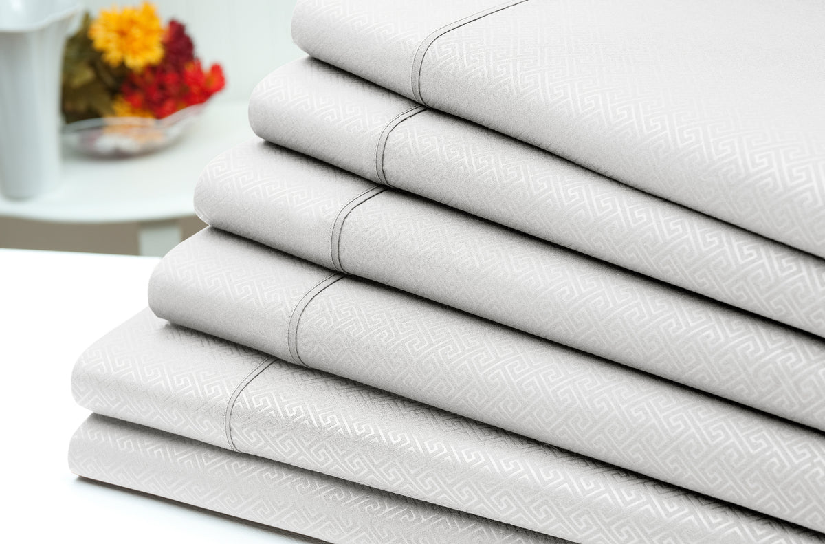 US Army 6 Piece Embossed Microfiber Greek Key Sheet Set.