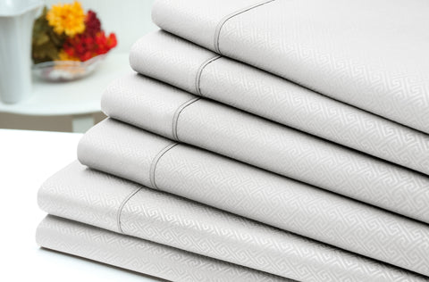 US Army 6 Piece Embossed Microfiber Greek Key Sheet Set.