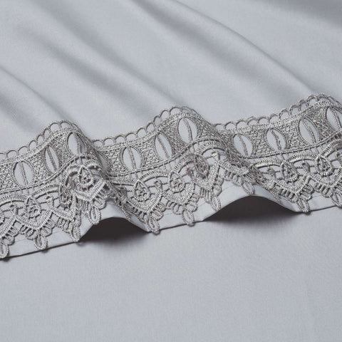 Bamboo Lace Crochet Embroidery 4 Piece Sheet Set