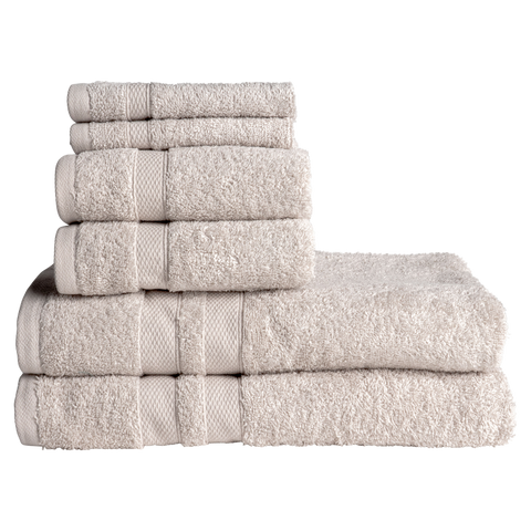 Bibb Home 6-Piece Luxury Combed Cotton Towel Set