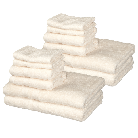 Bibb Home 6-Piece Luxury Combed Cotton Towel Set