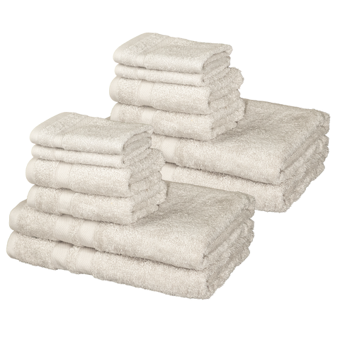 Bibb Home 6-Piece Luxury Combed Cotton Towel Set