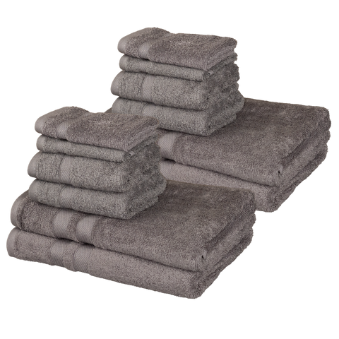 Bibb Home 6-Piece Luxury Combed Cotton Towel Set