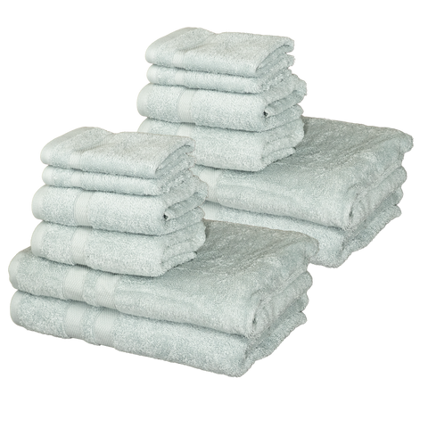 Bibb Home 6-Piece Luxury Combed Cotton Towel Set