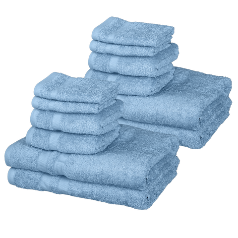 Bibb Home 6-Piece Luxury Combed Cotton Towel Set
