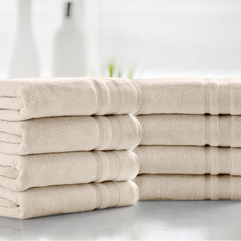 Kathy Ireland 4-8 Piece Zero Twist Cotton Plush Bath Towel Set