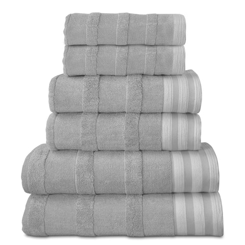 Kathy Ireland 6-Piece Jacquard Stripe Kyoto Towel Set