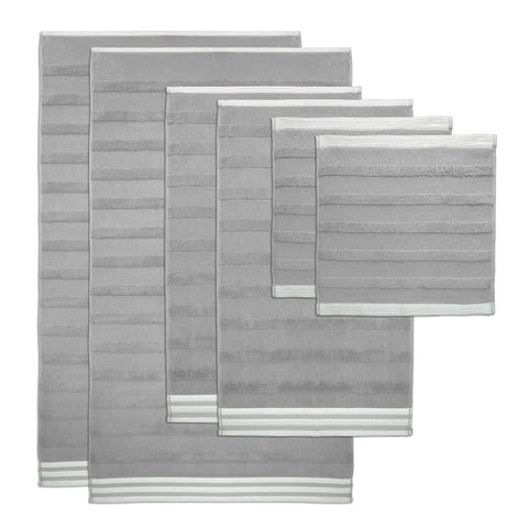 Kathy Ireland 6-Piece Jacquard Stripe Kyoto Towel Set