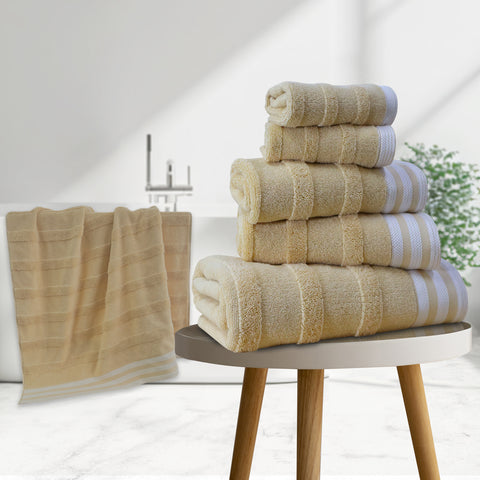 Kathy Ireland 6-Piece Jacquard Stripe Kyoto Towel Set