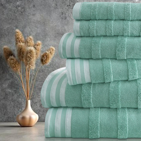 Kathy Ireland 6-Piece Jacquard Stripe Kyoto Towel Set