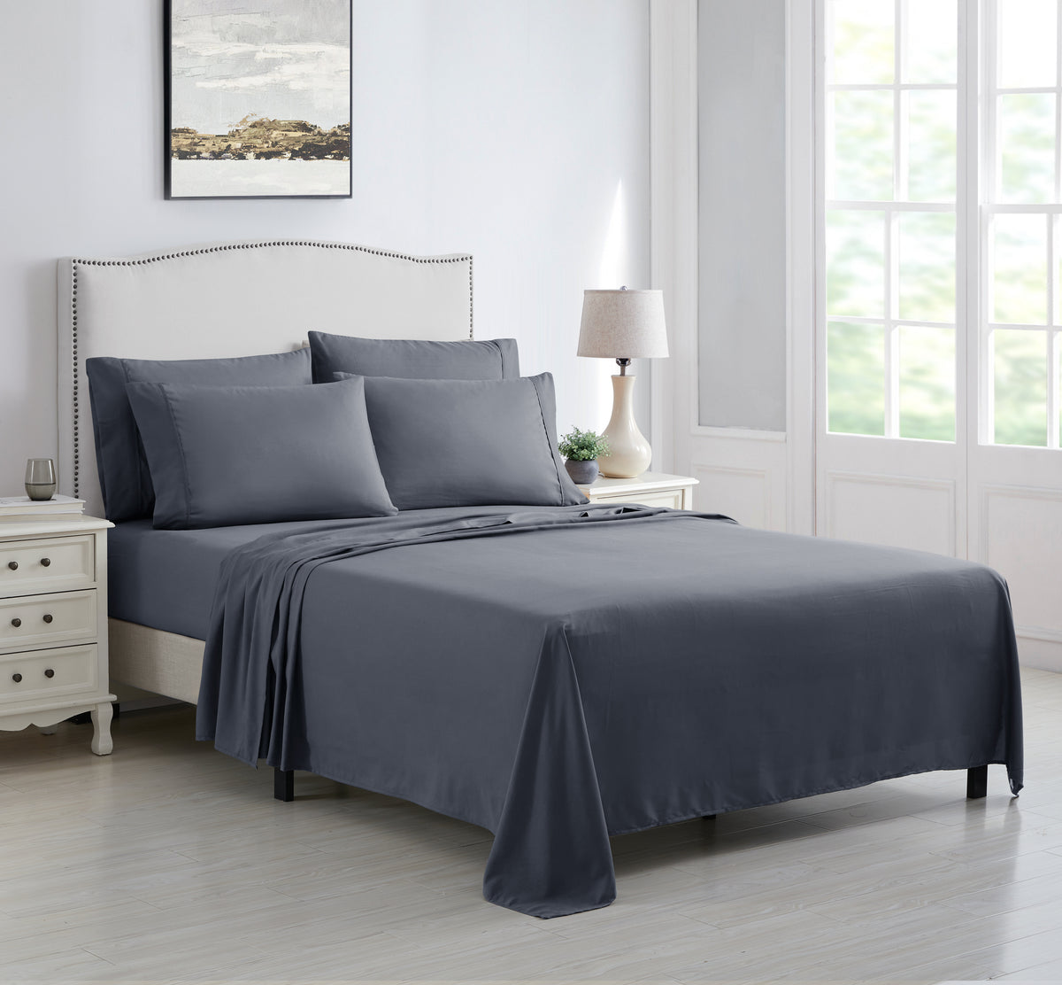 Kathy Ireland 4 Piece Brushed Microfiber Sheet Set