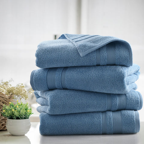 Kathy Ireland 4-8 Piece Zero Twist Cotton Plush Bath Towel Set