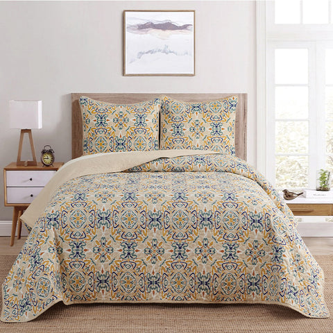 Dan River Reversible Printed Quilt Set (3 Piece)