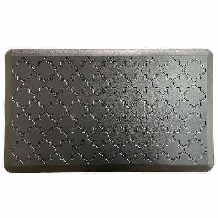 Black Colour of Trellis Embossed Foam Kitchen Mat