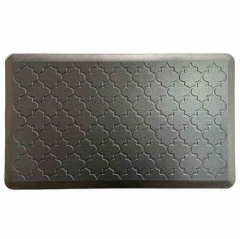 Black Colour of Trellis Embossed Foam Kitchen Mat