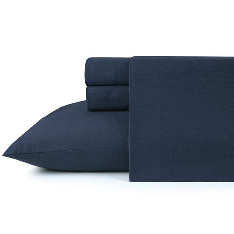 Kathy Ireland 100% Turkish Cotton Solid Flannel Sheet Set