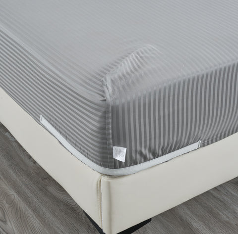 Kathy Ireland 500 Thread Count Damask Stripe Sheet Set with Optifit