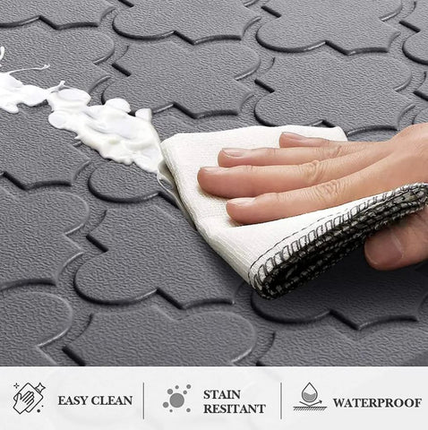 Trellis Embossed Foam Kitchen Mat.