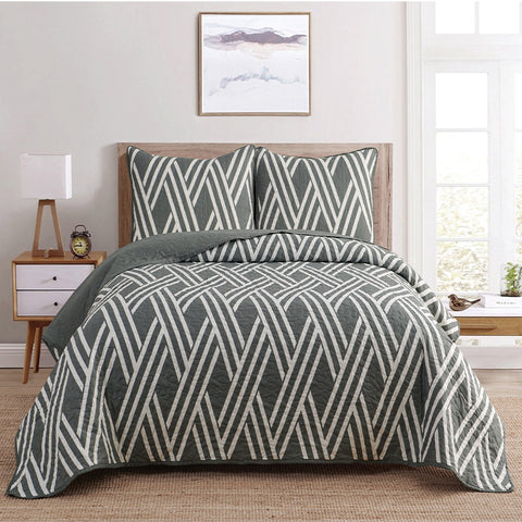 Dan River Reversible Printed Quilt Set (3 Piece)