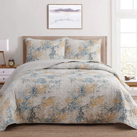 Dan River Reversible Printed Quilt Set (3 Piece)