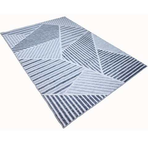 Bibb Home Washable Flannel Printed Area Rug with Latex Back 3x5 ft