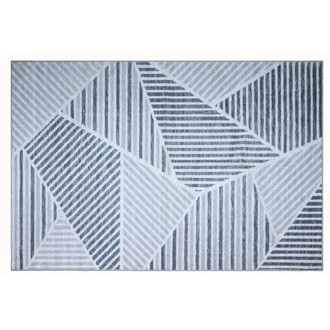 Bibb Home Washable Flannel Printed Area Rug with Latex Back 4x6 ft