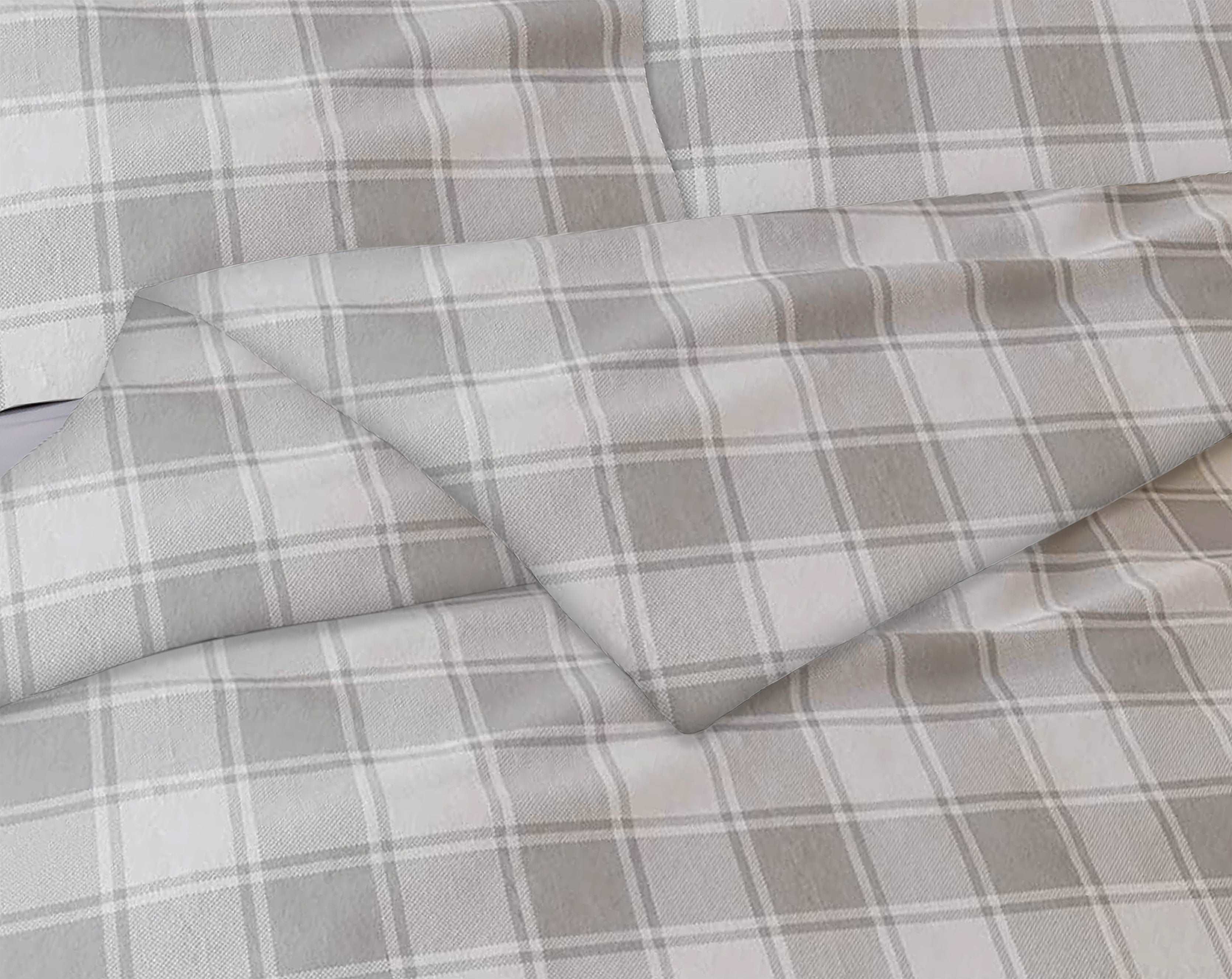 Bibb Home 3-Piece Flannel Duvet Cover Set