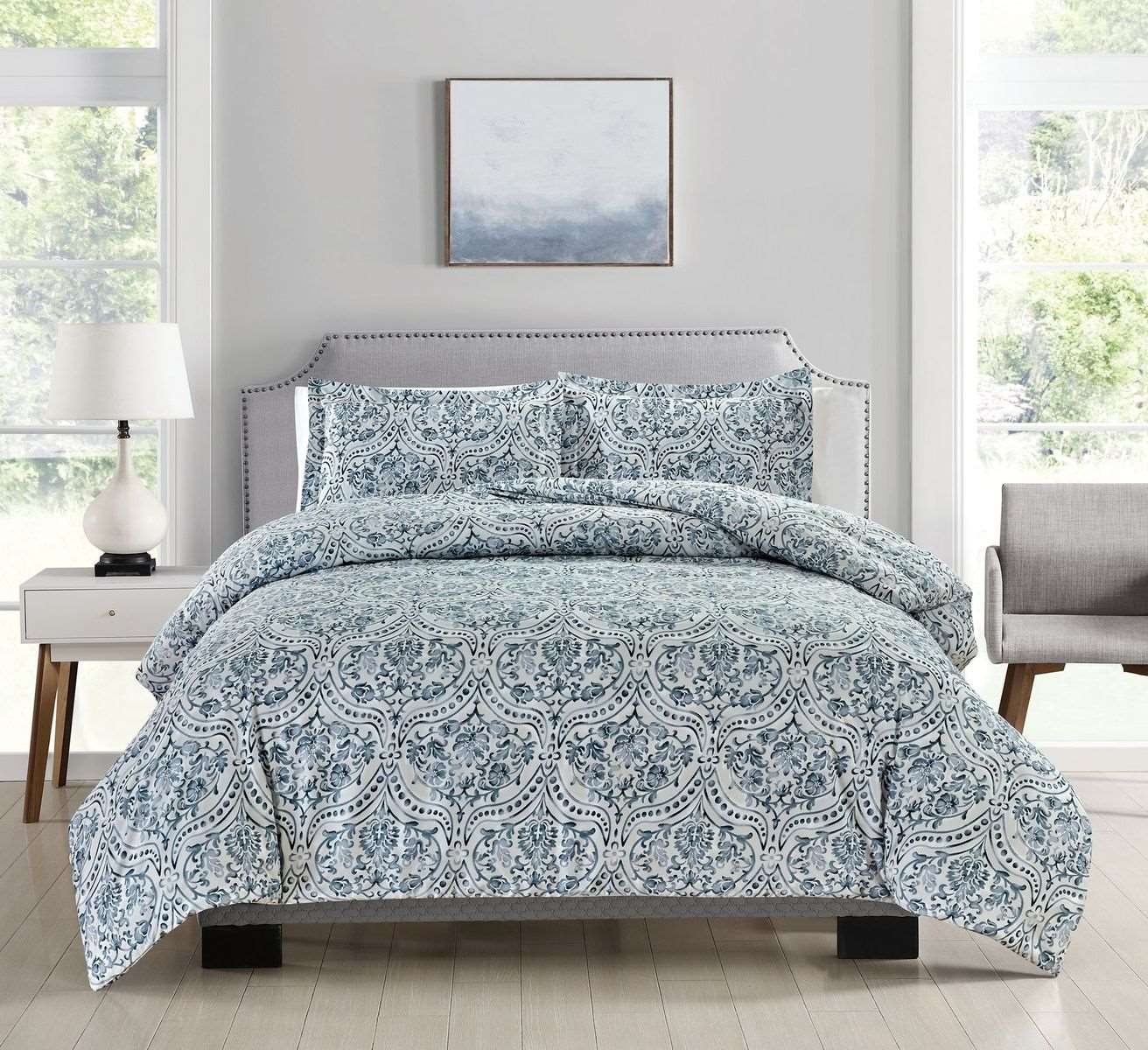 Bibb Home 4 pc Duvet & Down Alternative Comforter Set