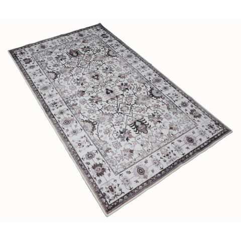 Bibb Home Washable Flannel Printed Area Rug with Latex Back 3x5 ft