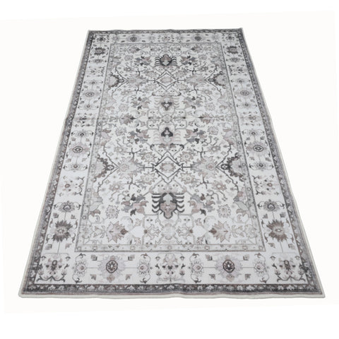 Bibb Home Washable Flannel Printed Area Rug with Latex Back 5x7 ft